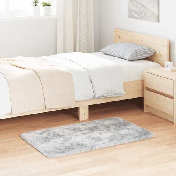 Shaggy matta - MAISON EXCLUSIVE - NAVARRA - Grå silver - 60x100 cm - Halkskydd silvergrå