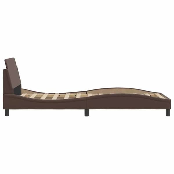 Maison Exclusive - Dover sengestel brun 80x200 cm i kunstlæder kastanj