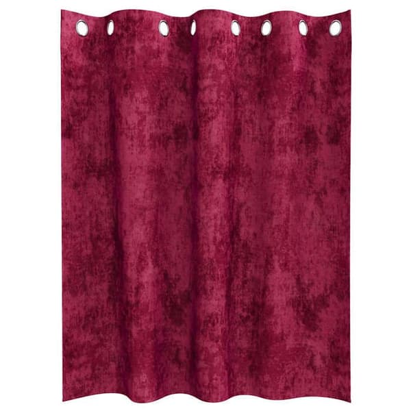 Maison Exclusive - Gardiner i sammet 2 st Bordeaux 140 x 140 cm Sammet Bordeaux