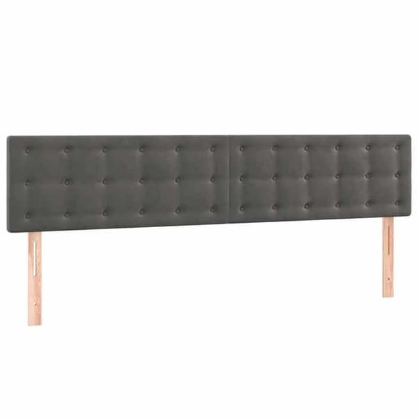 Maison Exclusive - Mörkgrå sänggavlar 160x5x78/88 cm Sammet