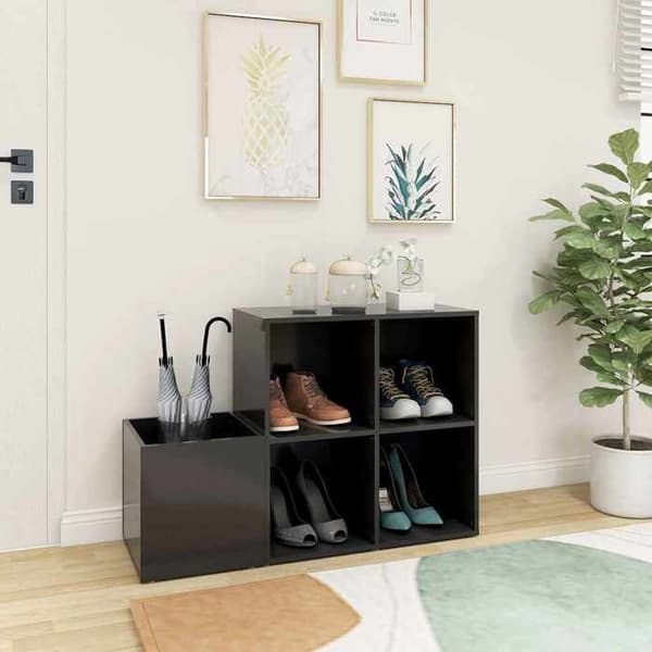 Skoark - MAISON EXCLUSIVE - Maison Exclusive - Grå - 105 x 35,5 x 70 cm - Ingeniørtræ grå