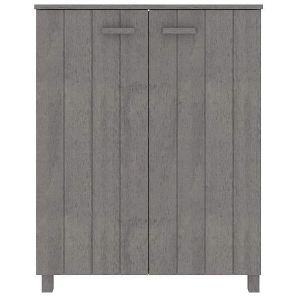 Maison Exclusive - Kenkäkaappi HAMAR Vaaleanharmaa 85x40x108 cm Massiivipuu