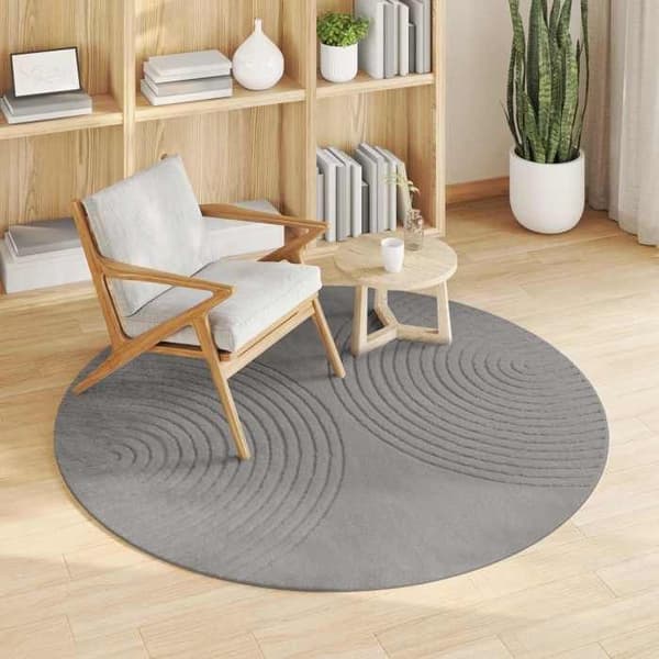 Maison Exclusive - Inomhusmatta GALATI Grå Ø 160 CM Polyester