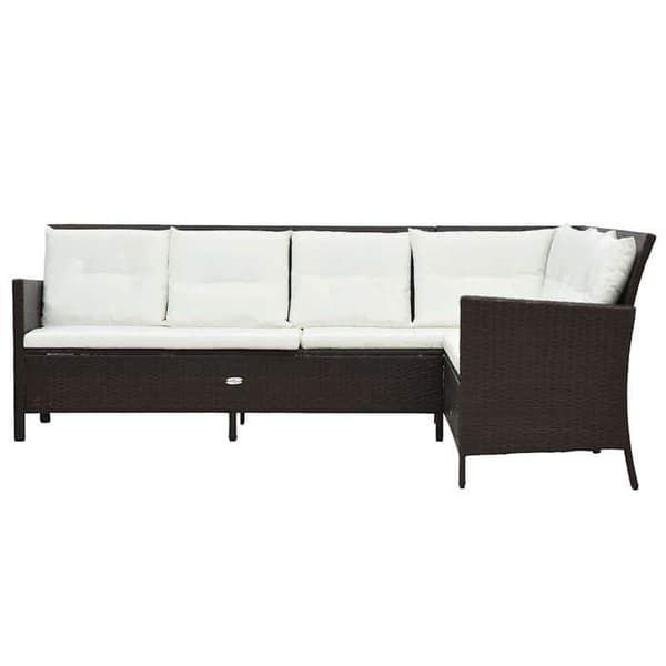 Maison Exclusive - Trädgårdsmöbler 3 delar med kuddar Flätad resin Brun brun