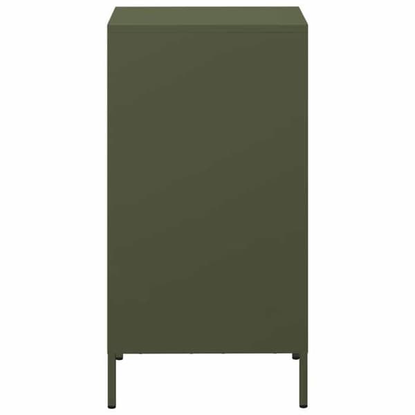 Maison Exclusive - Buffé grön oliv 35x39x73,5 cm kallvalsat stål