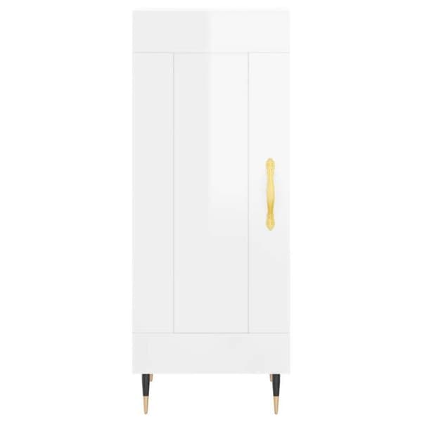 Maison Exclusive - Buffé Vit glänsande 34,5x34x90 cm Ingenjörsträ