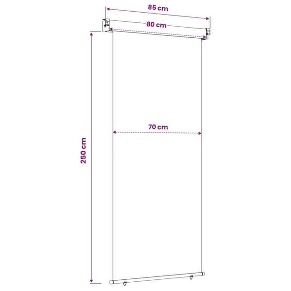 Maison Exclusive - Sideskærm til balkon 80 x 250 cm 100% polyester jern stål