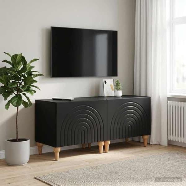 Maison Exclusive - TV Møbel Sort Ingeniørtræ