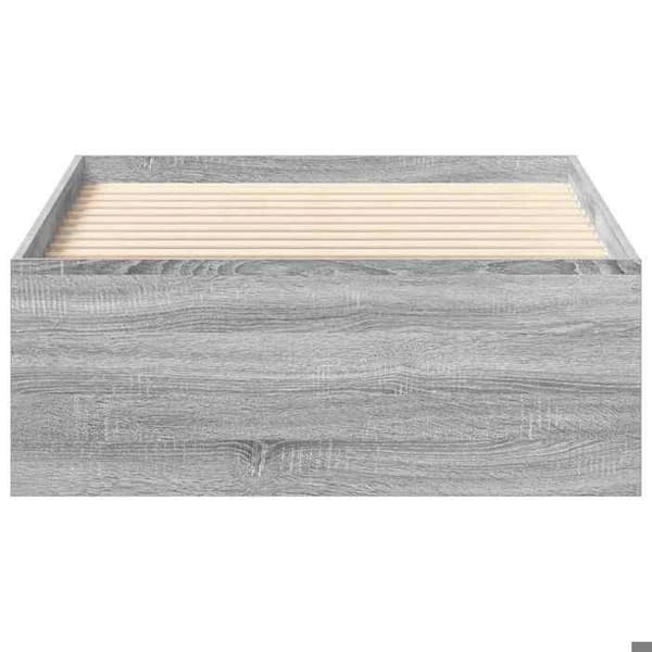 Sengestel - EKSKLUSIV HUS - 90 x 200 cm - Sonoma grå - 6 rum - Lamelseng Sonoma grå