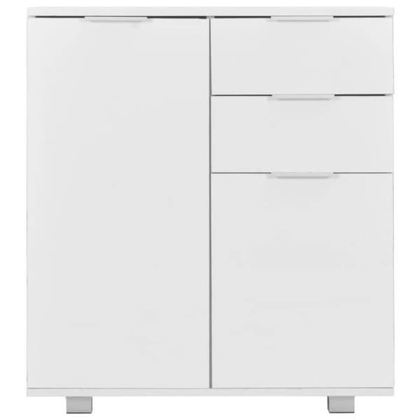 Buffet - Maison Exclusive - Blank glans - 2 døre & 2 skuffer - 71x35x80 cm Strålande vit