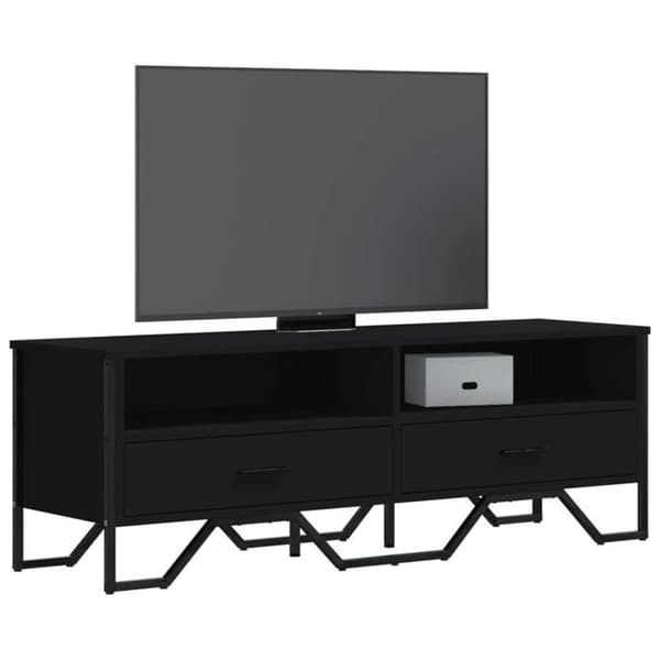 Maison Exclusive - Sort TV-møbel 122x34x41 cm ingeniørtræ