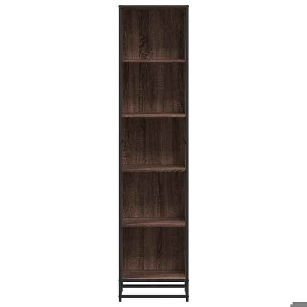 Maison Exclusive - Bibliotek i brunt egetræ 40x35x170,5 cm ingeniørtræ