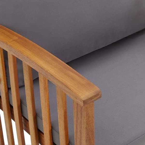 Maison Exclusive - Bänk för trädgård med kuddar 119 cm Solid akaciaträ Variabla träfärger och ådringar (sl