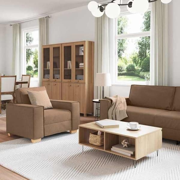 Maison Exclusive - 3 osan ruskea kangassohva brun