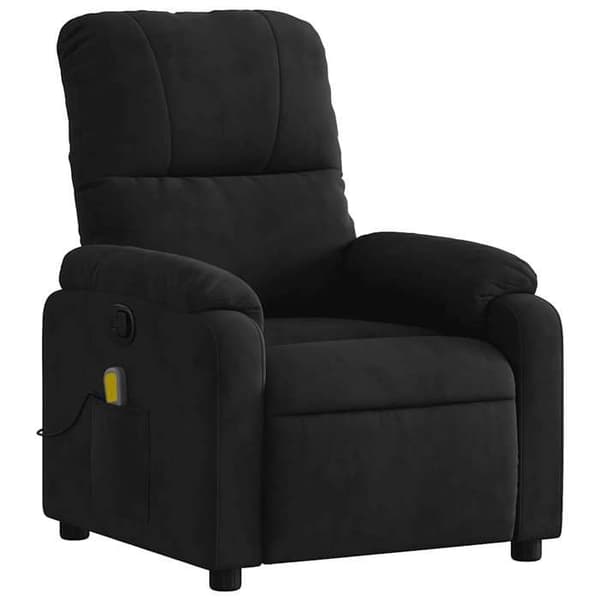 Maison Exclusive - Sort mikrofiber massage lænestol