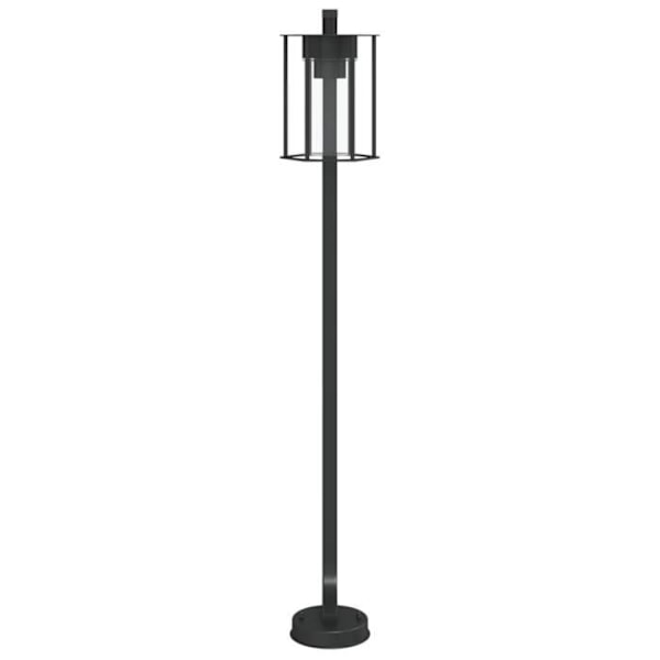 Svart golvlampa utomhus 100 cm rostfritt stål100 [cm] Svart