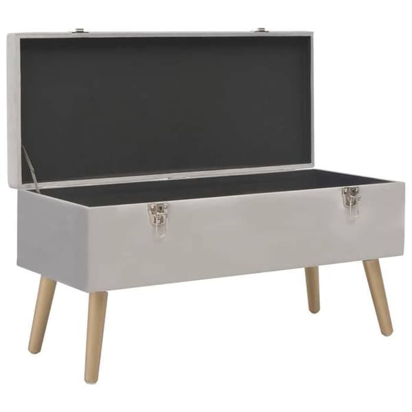 Maison Exclusive - Penkki säilytystilalla 80 cm Harmaa sametti