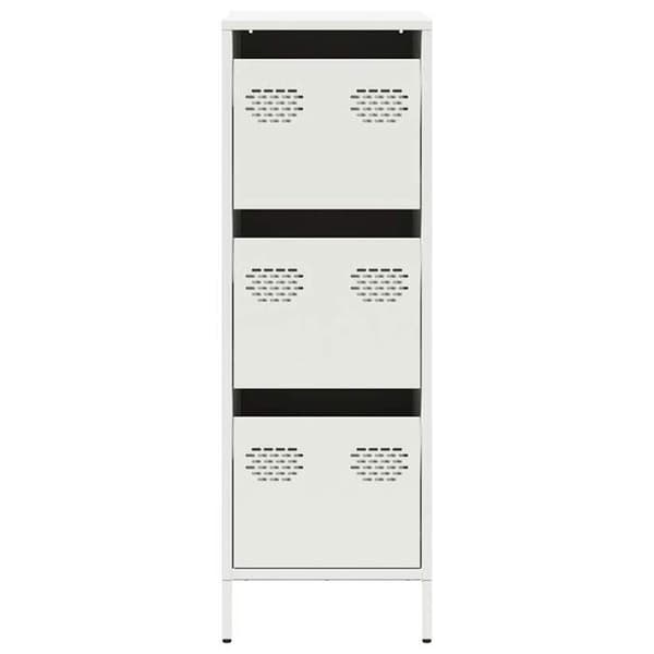 Maison Exclusive - Hvid buffet 39x35x103,5 cm stål Vit