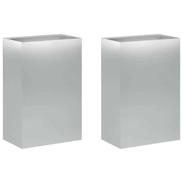 Maison Exclusive - Trädgårdskrukor 2 st Silver 40 x 30 x 75 cm