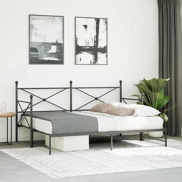 Maison Exclusive - Sovesofa med udtræk uden madras sort 75x190 cm