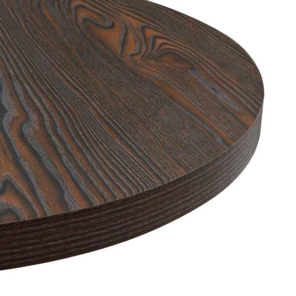 Maison Exclusive - Bistrobord MDF och stål Rund 60 x 75 cm Mörk ask