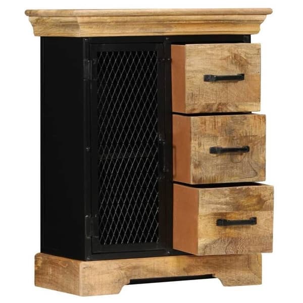 Buffet - Maison Exclusive - Massiv mango træ - 60 x 30 x 75 cm - 3 skuffer 1 dør