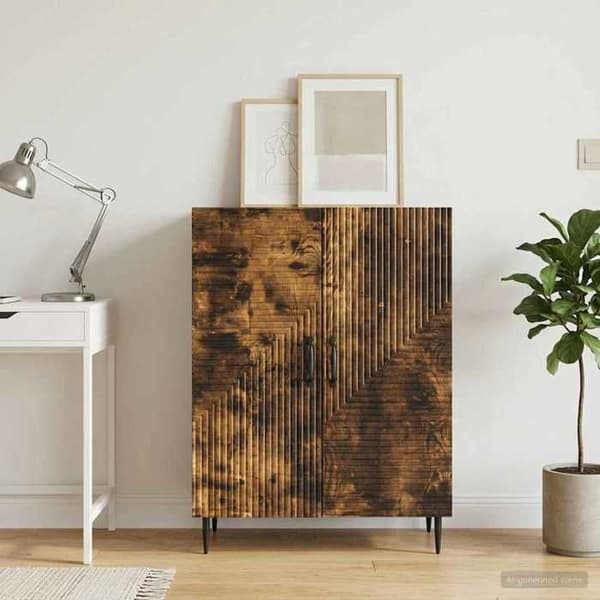 Maison Exclusive - Buffé Ek rökig 66 x 34,5 x 89,5 cm Ingenjörsträ