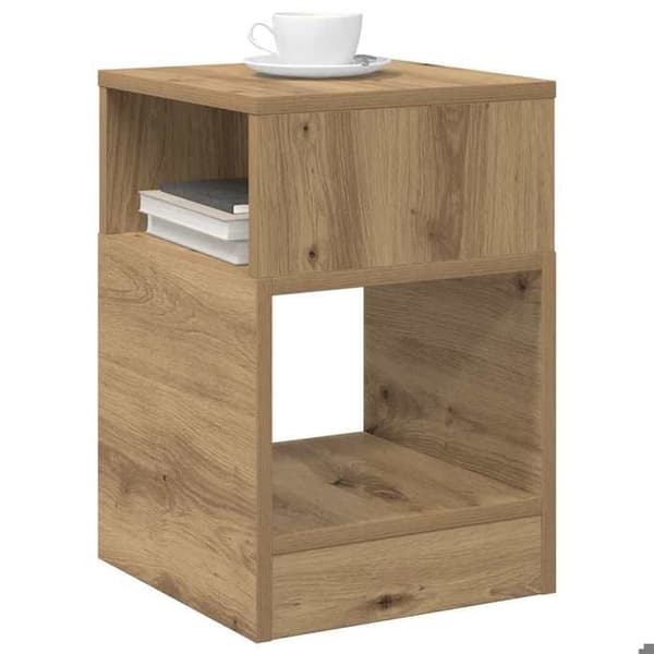 Sidebord - MAISON EXCLUSIVE - Håndlavet eg - 30,5x30x45 cm - Spånplader - Opbevaring