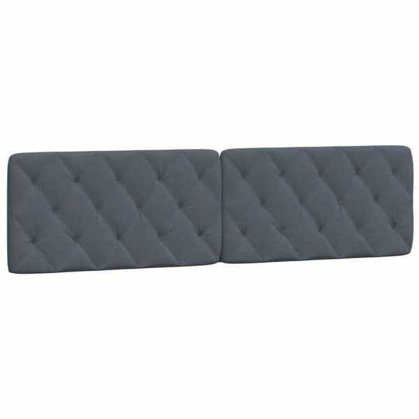 Maison Exclusive - Seng med mørkegrå madras 200x200 cm velour Mörkgrå