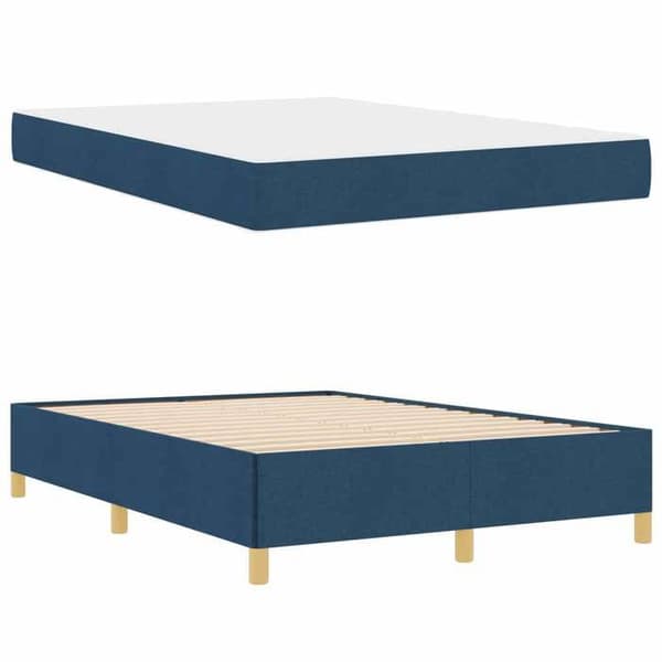 Maison Exclusive - Blå sengestel 140 x 190 cm stof Blå
