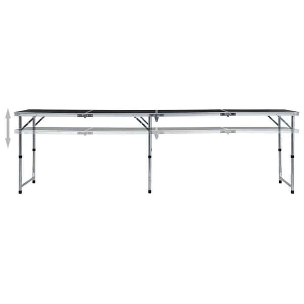Maison Exclusive - Fällbord för camping Grå Aluminium 240x60 cm Aluminiumgrå