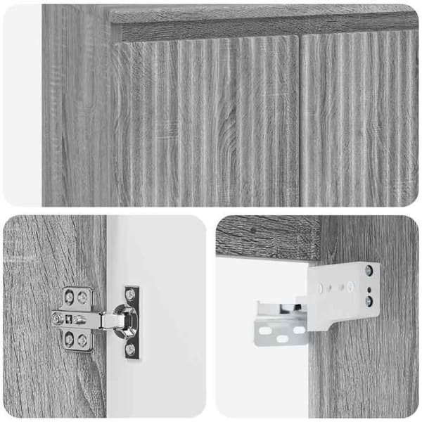Exklusiv möbel - Väggmonterad handfat Vanity Sonoma grå 49,5 x 44,5 x 65 cm Sonoma grå