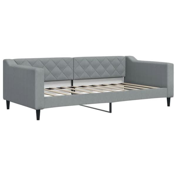 Maison Exclusive - Dagbädd med ljusgrå madrass 90x190 cm tyg Ljusgrått
