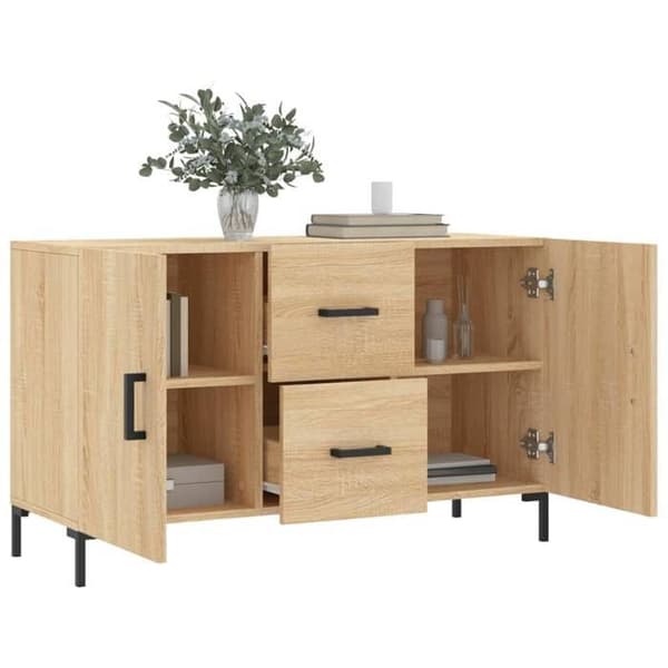 Maison Exclusive - Buffé ek sonoma 100x36x60 cm ingenjörsträ