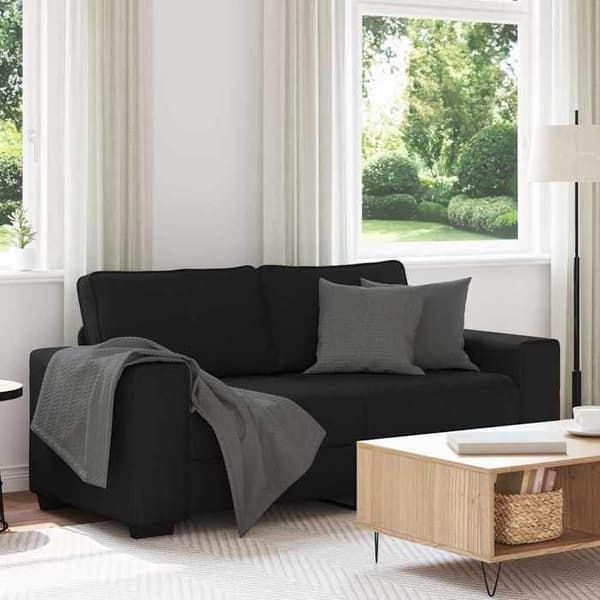Maison Exclusive - Sort 2-personers sofa 180x77x82 cm stof