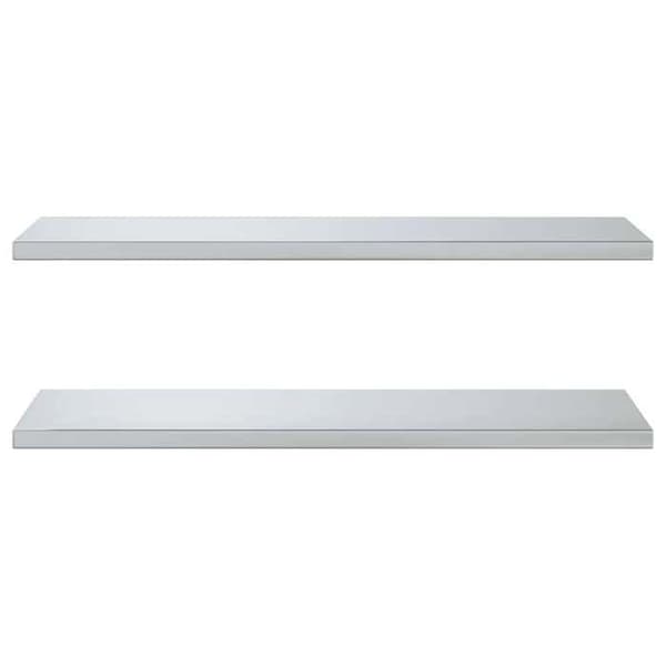 Maison Exclusive - Vägghyllor 2 st 100x40 cm silverfärgad rostfritt stål Silver