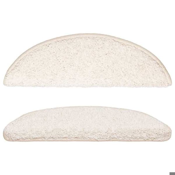 Maison Exclusive - Trappmatta 15 delar 56 x 17 x 3 cm Vit Halvcirkelformad Vit
