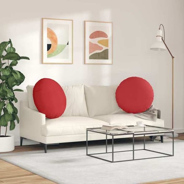 Sædehynder - EKSKLUSIV HUS - Ø80 x 29 cm - Rød - Rund - Sæt med 2 stk. Röd