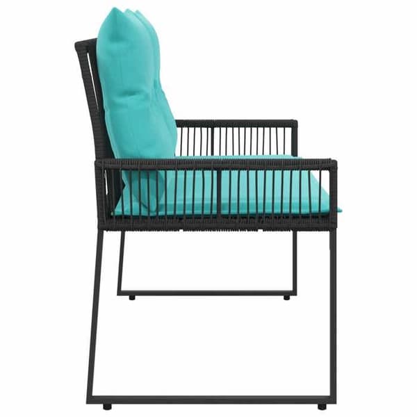 Maison Exclusive - Utomhusbänk 2-sits 4 delar 110 x 59 x 82 cm polyrotin
