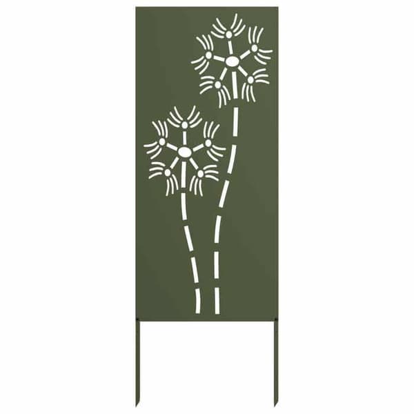 Trädgårdsskärm - EXKLUSIV HEM - Rektangulär - Olivgrön - Matt stål - 50 x 140 cm Olivgrön
