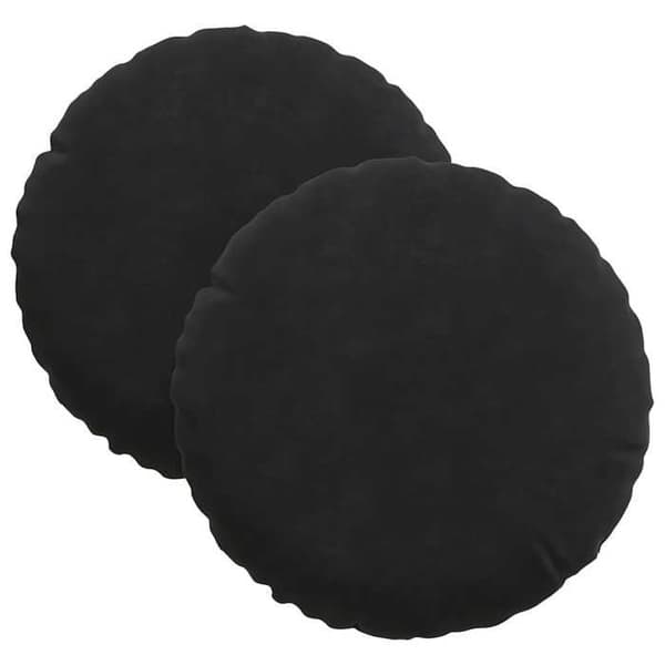 Maison Exclusive - Sittkuddar 2 st Sammet Svart Ø30 x 13 cm