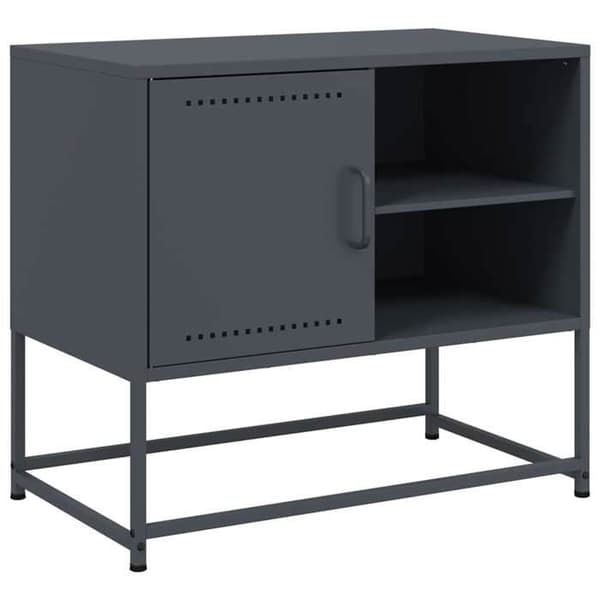 Maison Exclusive - TV-møbel antracit 68x39x60,5 cm stål