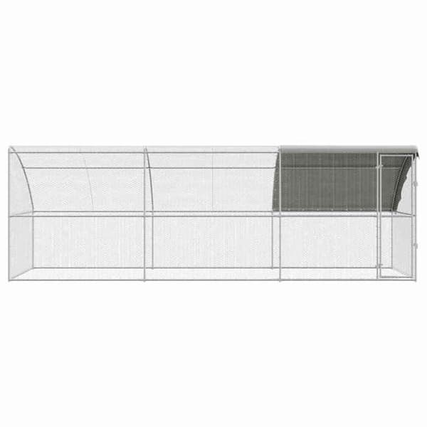 Maison Exclusive - Hönsgård med 1 dörr 3 delar Silver 600x200x200cm