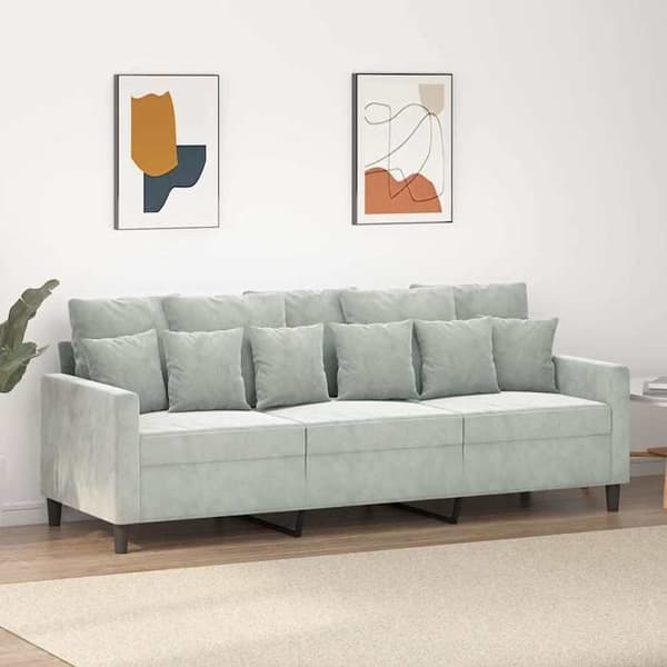 Maison Exclusive - 3-personers Sofa Lys Grå 180 cm Velour
