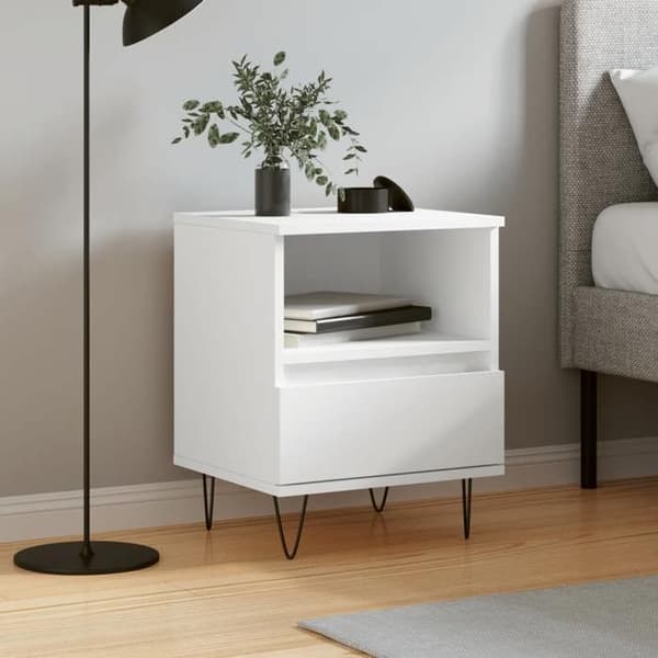 Maison Exclusive - Sängbord Vit 40x35x50 cm Ingenjörsträ Vit