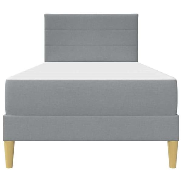 Maison Exclusive - Sängram Ljusgrå 90 x 200 cm Polyester Ljusgrått