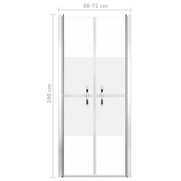 Duschdörr - Exklusivt Hem - Halvmatta - Aluminiumram - Justerbar bredd 68-71 cm