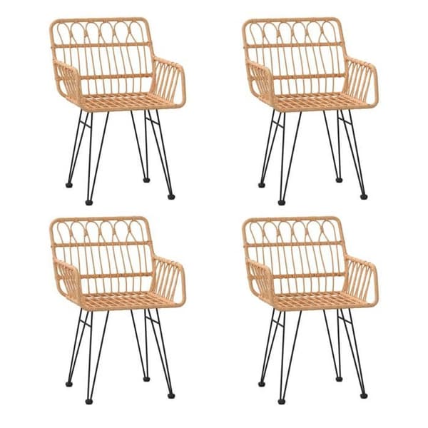 Maison Exclusive - Trädgårdsset 5 delar i flätad resin
