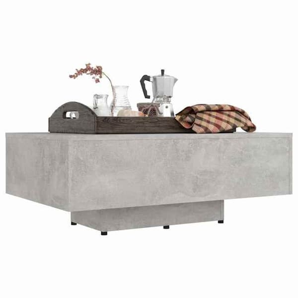 Bord - EKSKLUSIV HUS - 85x55x31 cm - Beton grå - Ingeniørtræ - Rektangulær Betonggrå