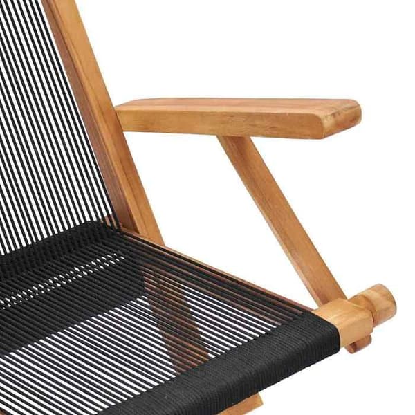 Maison Exclusive - Fällstolar (2 stycken) i massivt teakträ och rep Ospecificerad